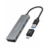 USB jagaja Graugear GRAUGEAR USB-HUB, 4 porti, 2x USB-A, 2x USB-C