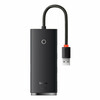 USB jagaja Baseus Lite seeria WKQX030001, 4-in-1, must, 25 cm