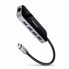 USB jagaja Axagon HMC-6GL, hõbe/must