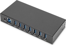 USB jagaja Digitus DA-70258-1, 7 porti, USB 3.0, Industrial Line
