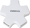 USB jagaja Omega OUH24SW, 4 porti, valge