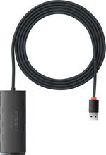 USB jagaja Baseus Lite Series WKQX030201 4 pordiga USB 3.0, must, 2 m