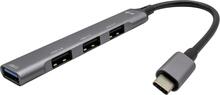 USB-C jaotur I-TEC C31HUBMETALMINI4, metall, 1 x USB 3.0 + 3 x USB 2.0