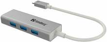 USB jagaja Sandberg 136-03, USB-C kuni 3xUSB 3.0 Hub + PD