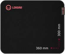 Hiirematt Lorgar Main 323, 360 x 300 mm, must