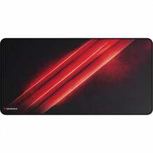 Hiirematt Genesis Carbon 500 Maxi Flash G2, 900 x 450 x 2,5 mm, must/punane