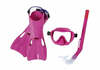 Sukeldumiskomplekt lastele Bestway Hydro-Swim Lil Flapper, sinine/roosa
