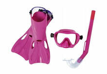 Sukeldumiskomplekt lastele Bestway Hydro-Swim Lil Flapper, sinine/roosa