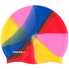 Ujumismüts Crowell Multi Flame, sinine/kollane/roosa