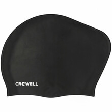 Ujumismüts Crowell, pikkadele juustele, must