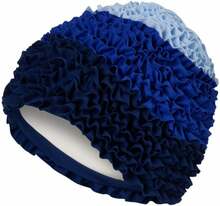 Ujumismüts Fashy Frill 3449 50, sinine/valge