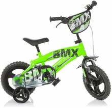 Laste jalgratas Dino Bikes BMX, 12, must/roheline/hall