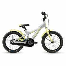 Laste jalgratas S´COOL XXlite, 16, hõbe/lime