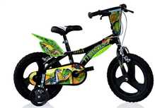 Laste jalgratas Dino Bikes 616L-DS, must/roheline, 16