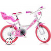 Laste jalgratas Dino Bikes 164RN-05LH 16, valge/roosa