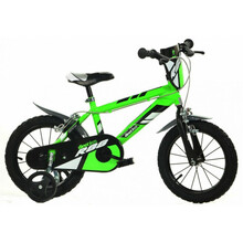 Laste jalgratas Dino Bikes 414U 14, must/roheline