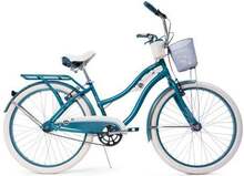 Linnaratas Huffy Deluxe CRUISER, 26, valge/roheline