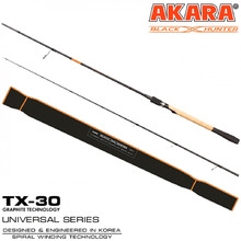 Spinning Akara Black Hunter 762ML4/18-228, 228 cm, 4-18 g, must/oranž, 2-osaline