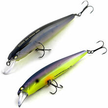 Vobler Akara Best Minnow BM100SP, 10 cm, 15 g, must/kollane/violetne