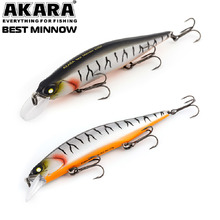 Vobler Akara Best Minnow 100SP, 10 cm, 15 g, hõbe/must/oranž