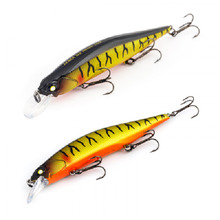 Vobler Akara Best Minnow BM100SP, 10 cm, 15 g, must/kollane/roheline