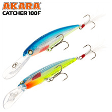Vobler Akara Catcher 100F-A55, 10 cm, 14 g, sinine/hõbe/roheline