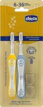 Hambahari Chicco First Teeth, sinine/kollane
