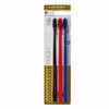 Keskmise pehmusega hambaharjad Swissdent Profi Colours, 3 tk - must/punane/sinine