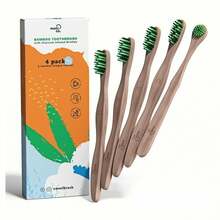 Bambusest suuhoolduskomplekt Moti & Co Bamboo Toothbrush Kit, 1 tk