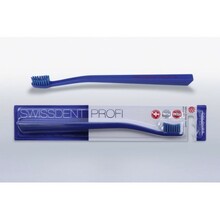 Keskmise pehmusega hambahari Swissdent Profi Colours, sinine