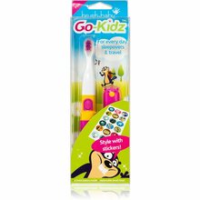 Reisisoniline hambahari lastele Brush-Baby Go-Kidz, sinine/roosa