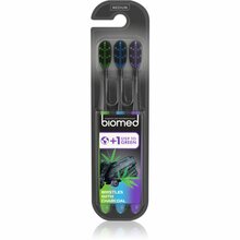 Hambaharjade komplekt Biomed Black Charcoal, medium, 3 tk