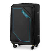 Keskmise suurusega pehme kohver Solier Luggage STL2240 M 23, must/roheline