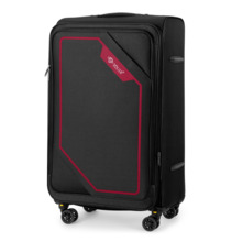 Keskmise suurusega pehme kohver Solier Luggage STL2240, must-punane