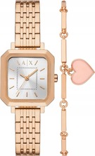 Armani Exchange AX7164SET naiste käekell koos käevõruga, roosa, kinkekarp