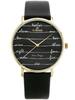 Naiste kell G. Rossi 12600A-1A2, zg844c, must/kuldne