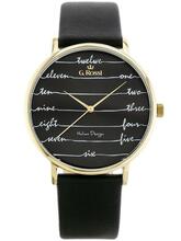 Naiste kell G. Rossi 12600A-1A2, zg844c, must/kuldne