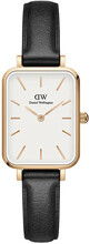 Naiste käekell Daniel Wellington DW00100434, Quadro Pressed Sheffield Gold, must/valge