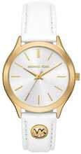 Naiste käekell Michael Kors Slim Runway MK7466, valge/kuldne