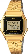 Naiste kell Casio Vintage LA680WEGA-1ER, must, 28 mm