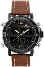 Meeste kell Naviforce NF9134, ZN075D, must/pruun