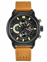 Meeste käekell Naviforce Huster ZN027D, must/pruun, rihm