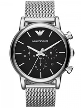 Meeste kell Emporio Armani Luigi AR1811, must sihverplaat, hõbe