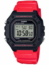 Meeste käekell Casio W-218H-4B, punane