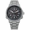Meeste käekell Citizen Pilot CB0240-88E, 42,4 mm, must/hõbe