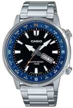 Meeste käekell Casio MTD-130D-1A2, hõbe/must