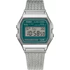 Käekell Casio Vintage A158WEM-3EF, hõbe/roheline