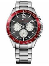 Meeste kell Tommy Hilfiger 1791122, ZF067A, hõbe/punane