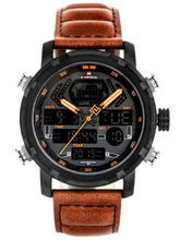 Meeste kell Naviforce NF9160, ZN094E, must/pruun