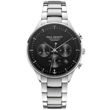 Meeste käekell Paul Hewitt Solar Chrono PH-W-0301, hõbe/must